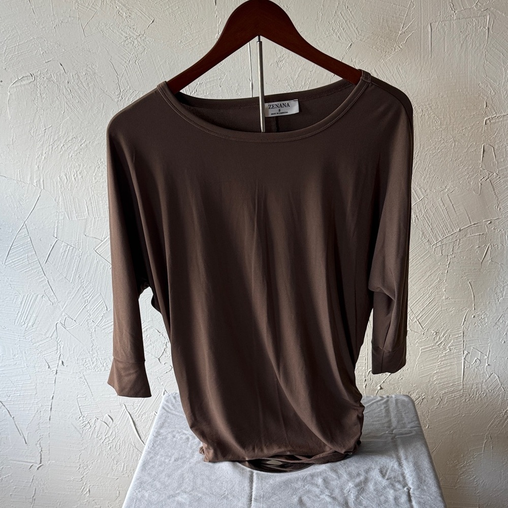 Zenana Outfitters Chocolate Brown Blouse